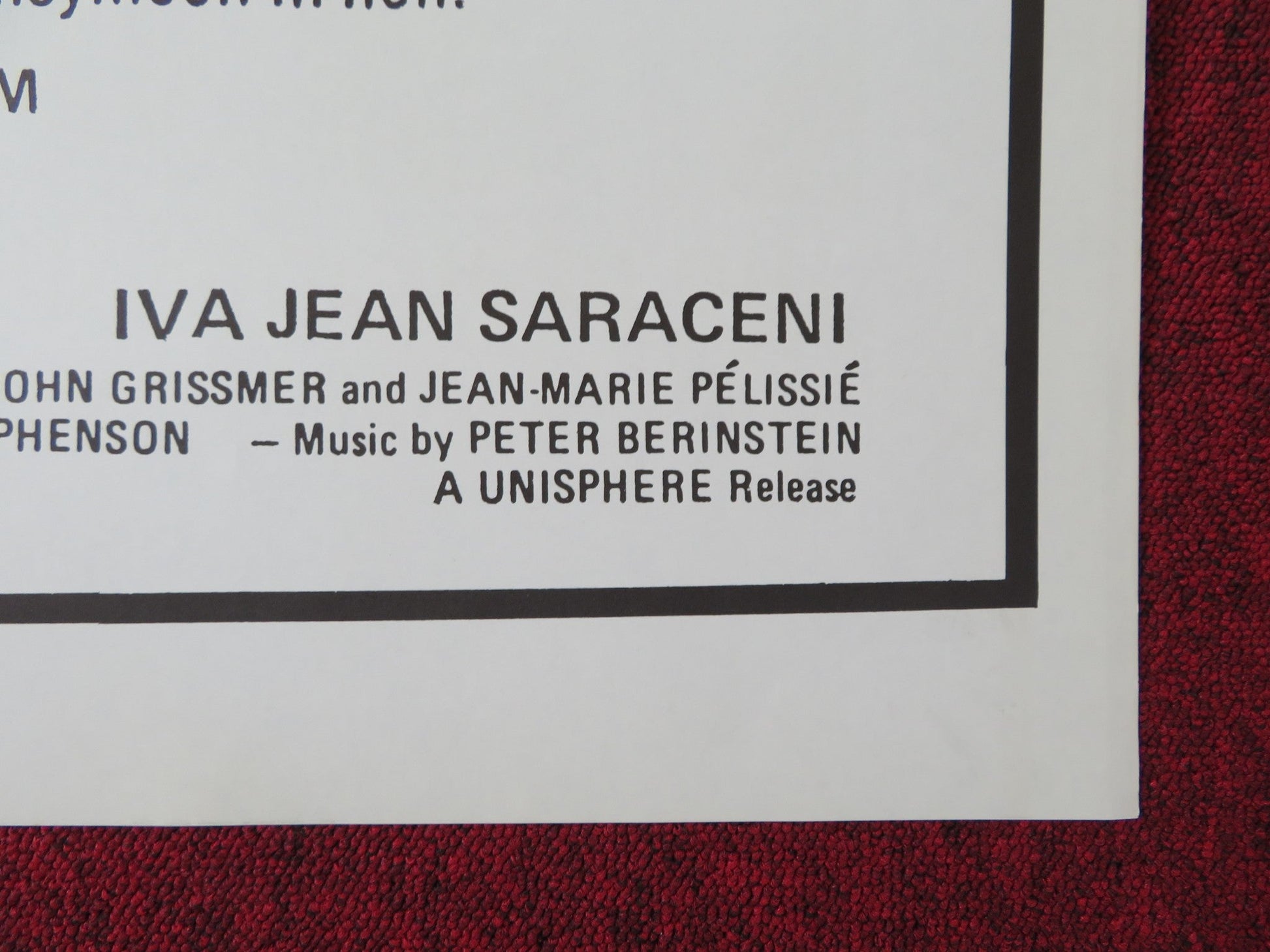 THE BRIDE US TRI FOLDED ONE SHEET ROLLED POSTER ROBIN STRASSER JOHN BEAL 1973 Rendezvous Cinema Movie posters