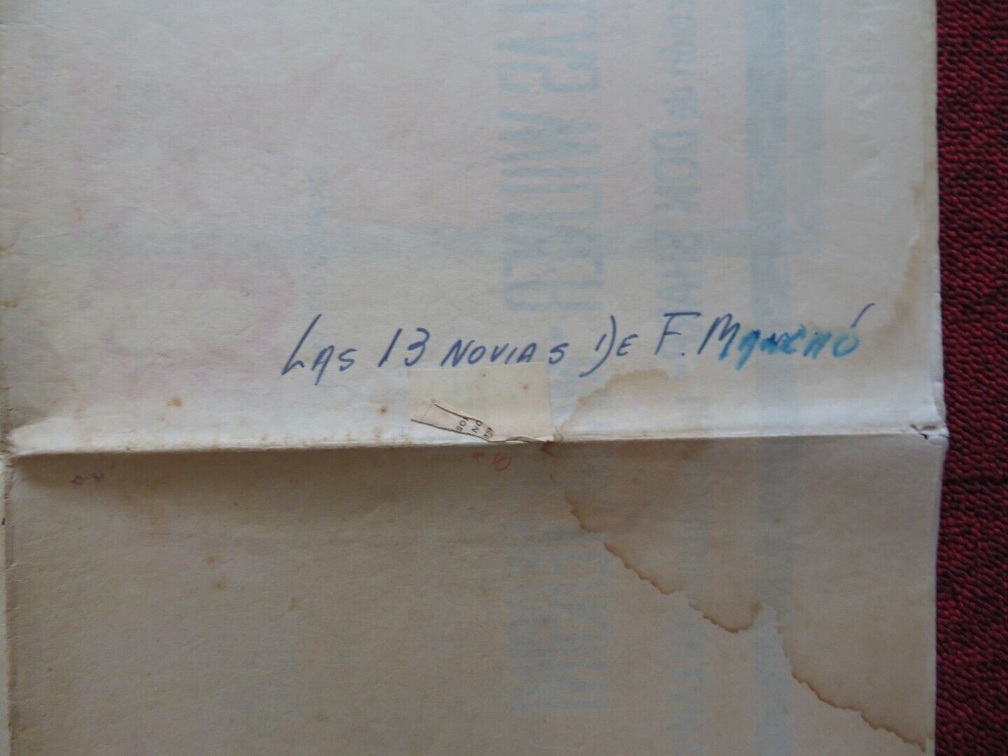 THE BRIDES OF FU MANCHU FOLDED ARGENTINA ONE SHEET POSTER CHRISTOPHER LEE 1966 Movie posters