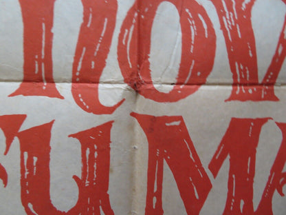 THE BRIDES OF FU MANCHU FOLDED ARGENTINA ONE SHEET POSTER CHRISTOPHER LEE 1966 Movie posters