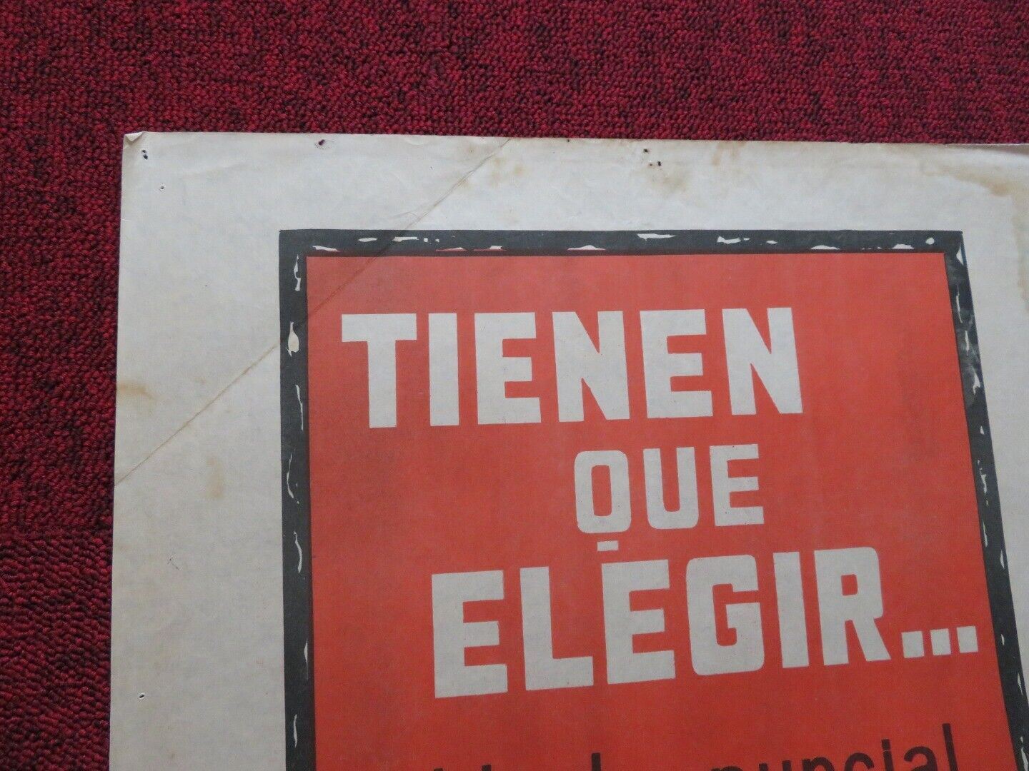 THE BRIDES OF FU MANCHU FOLDED ARGENTINA ONE SHEET POSTER CHRISTOPHER LEE 1966 Movie posters