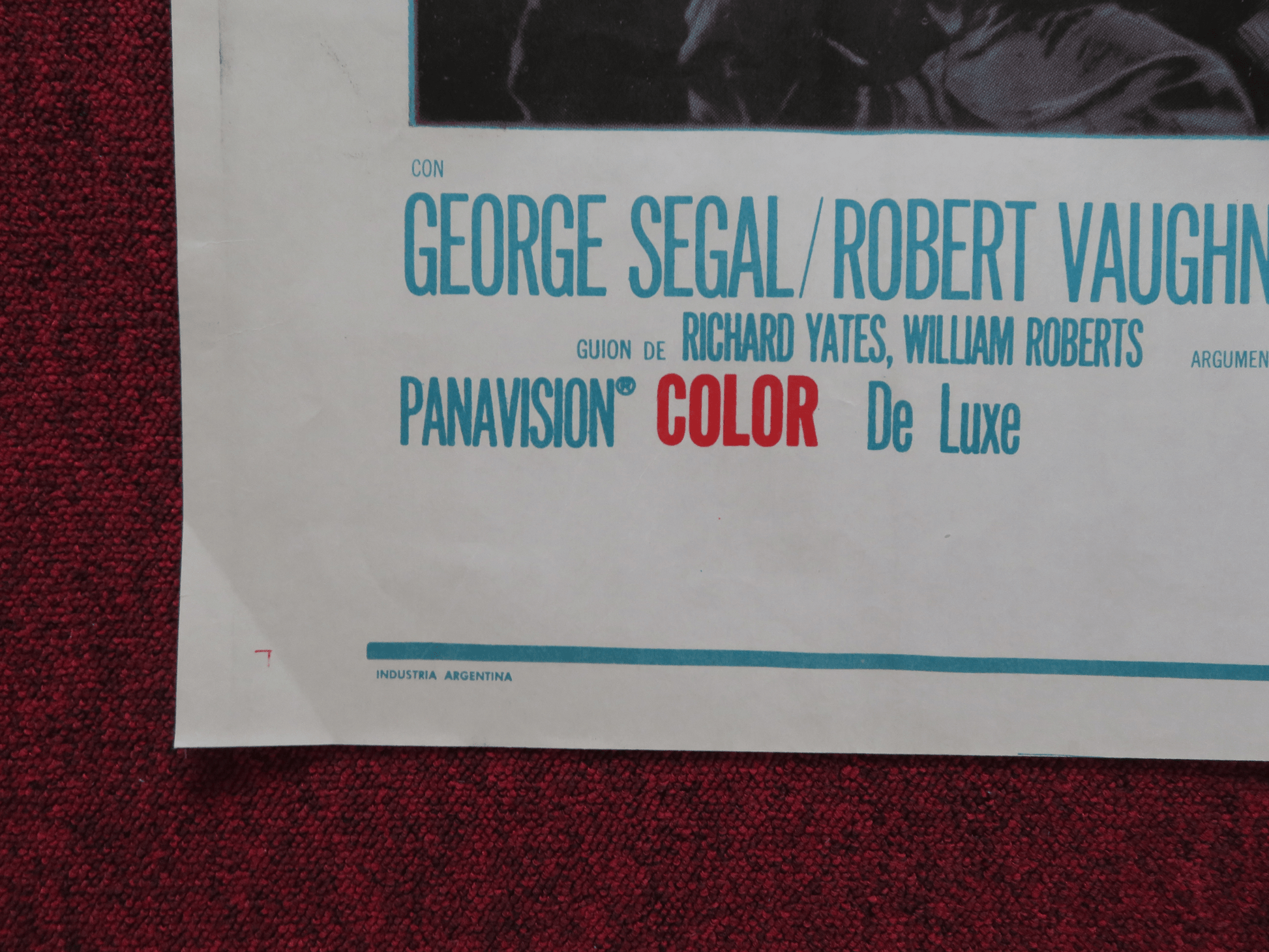 THE BRIDGE AT REMAGEN FOLDED ARGENTINA ONE SHEET POSTER G. SEGAL R. VAUGHN 1969 Rendezvous Cinema Movie posters