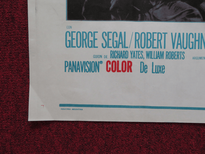 THE BRIDGE AT REMAGEN FOLDED ARGENTINA ONE SHEET POSTER G. SEGAL R. VAUGHN 1969 Rendezvous Cinema Movie posters