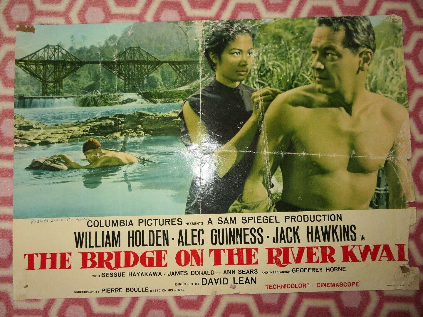 THE BRIDGE ON THE RIVER KWAI-b ITALIAN PHOTOBUSTA POSTER WILLIAN HOLDEN 1957 - Rendezvous Cinema