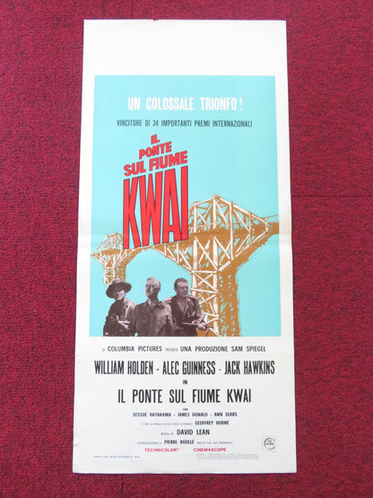 THE BRIDGE ON THE RIVER KWAI ITALIAN LOCANDINA POSTER ALEC GUINNESS R1970s Rendezvous Cinema Movie posters