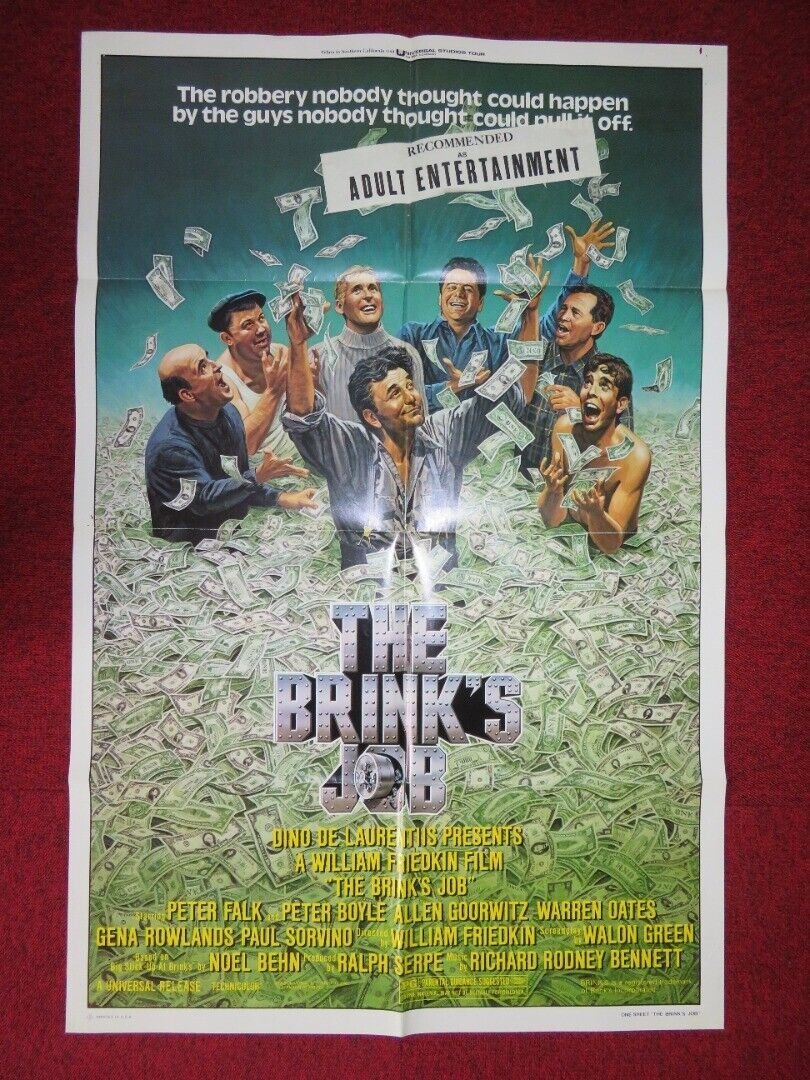 THE BRINK'S JOB FOLDED US ONE SHEET POSTER PETER BOYLE PETER FALK 1978 Movie posters