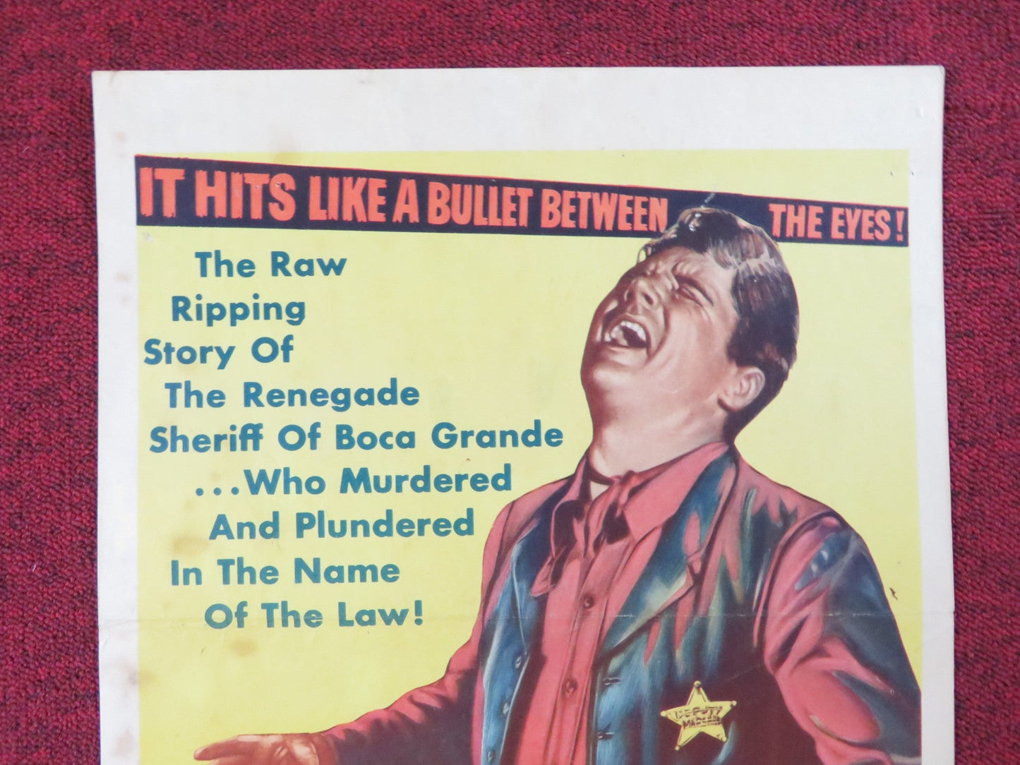 THE BROKEN STAR US INSERT (14"x 36") POSTER HOWARD DUFF LITA BARON 1956 Rendezvous Cinema Movie posters