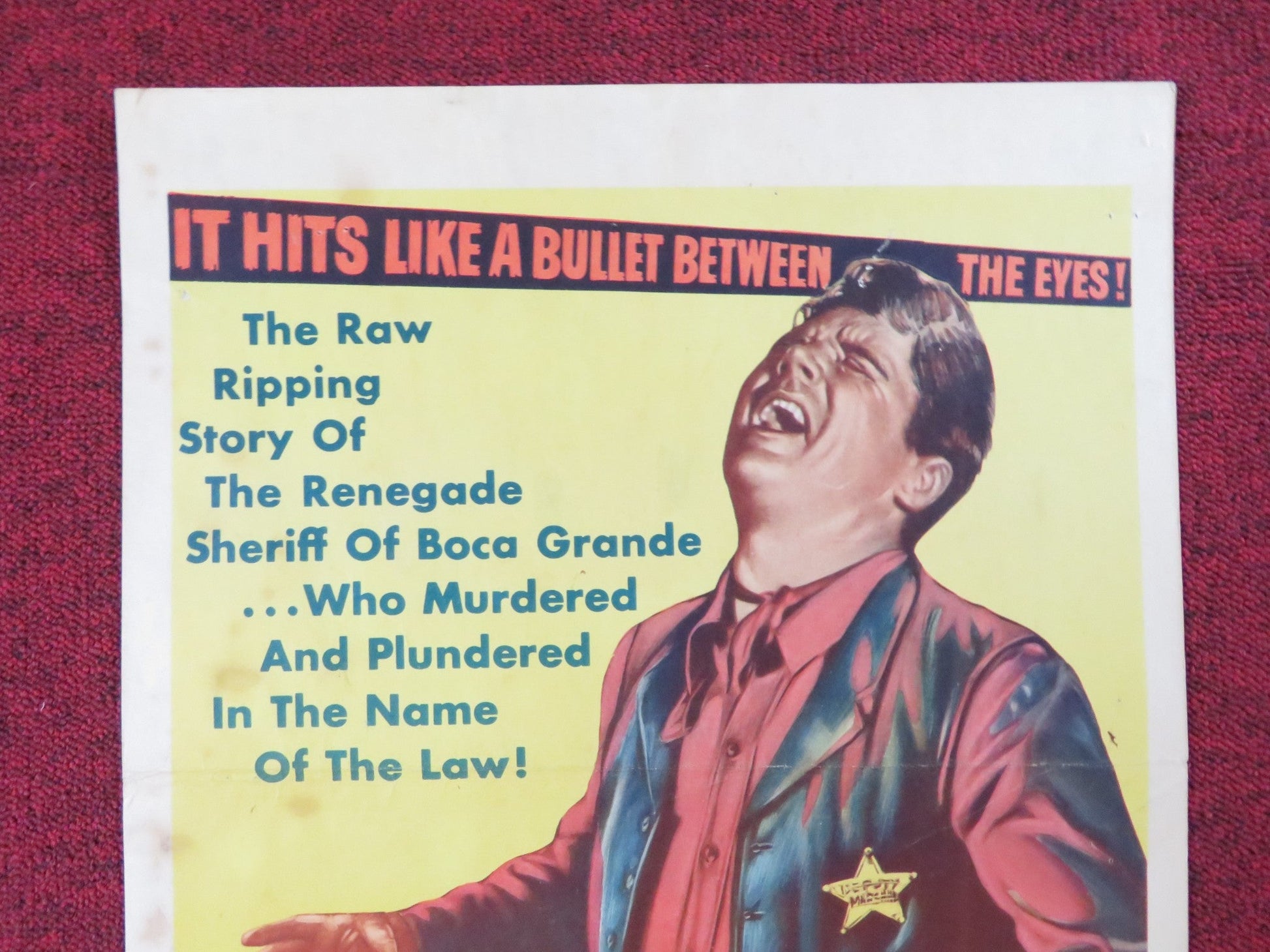 THE BROKEN STAR US INSERT (14"x 36") POSTER HOWARD DUFF LITA BARON 1956 Rendezvous Cinema Movie posters