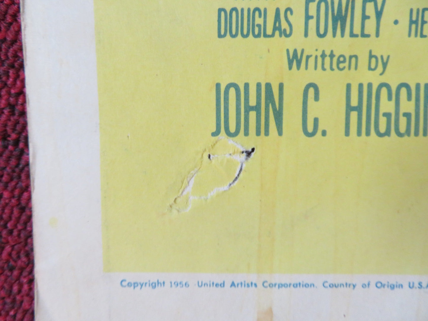 THE BROKEN STAR US INSERT (14"x 36") POSTER HOWARD DUFF LITA BARON 1956 Rendezvous Cinema Movie posters