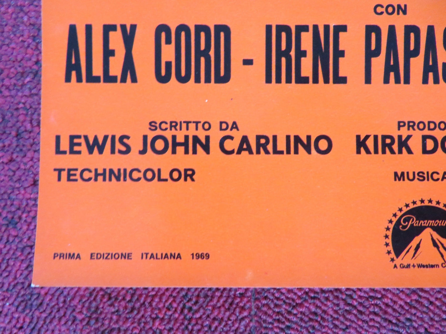 THE BROTHERHOOD - B ITALIAN FOTOBUSTA POSTER KIRK DOUGLAS ALEX CORD 1968 Rendezvous Cinema Movie posters