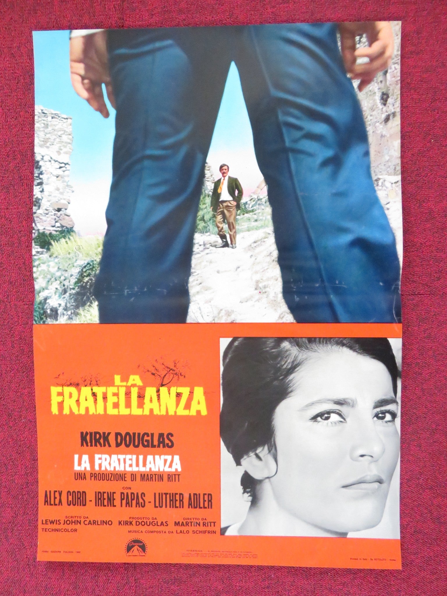 THE BROTHERHOOD - E ITALIAN FOTOBUSTA POSTER KIRK DOUGLAS ALEX CORD 1968 Rendezvous Cinema Movie posters