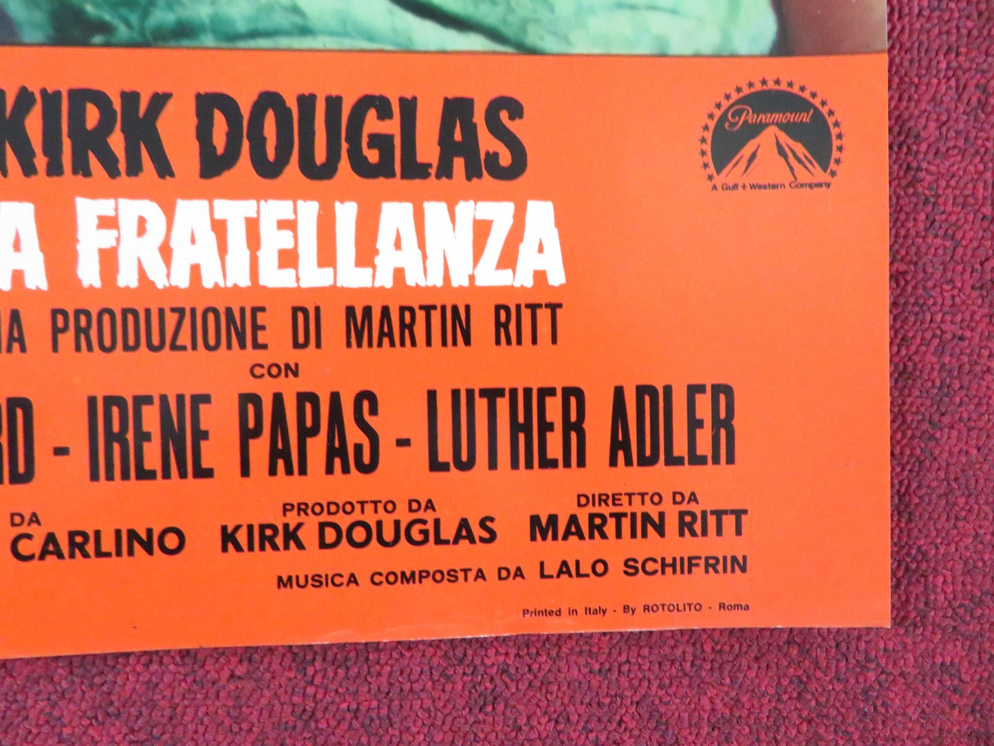 THE BROTHERHOOD - F ITALIAN FOTOBUSTA POSTER KIRK DOUGLAS ALEX CORD 1968 Rendezvous Cinema Movie posters
