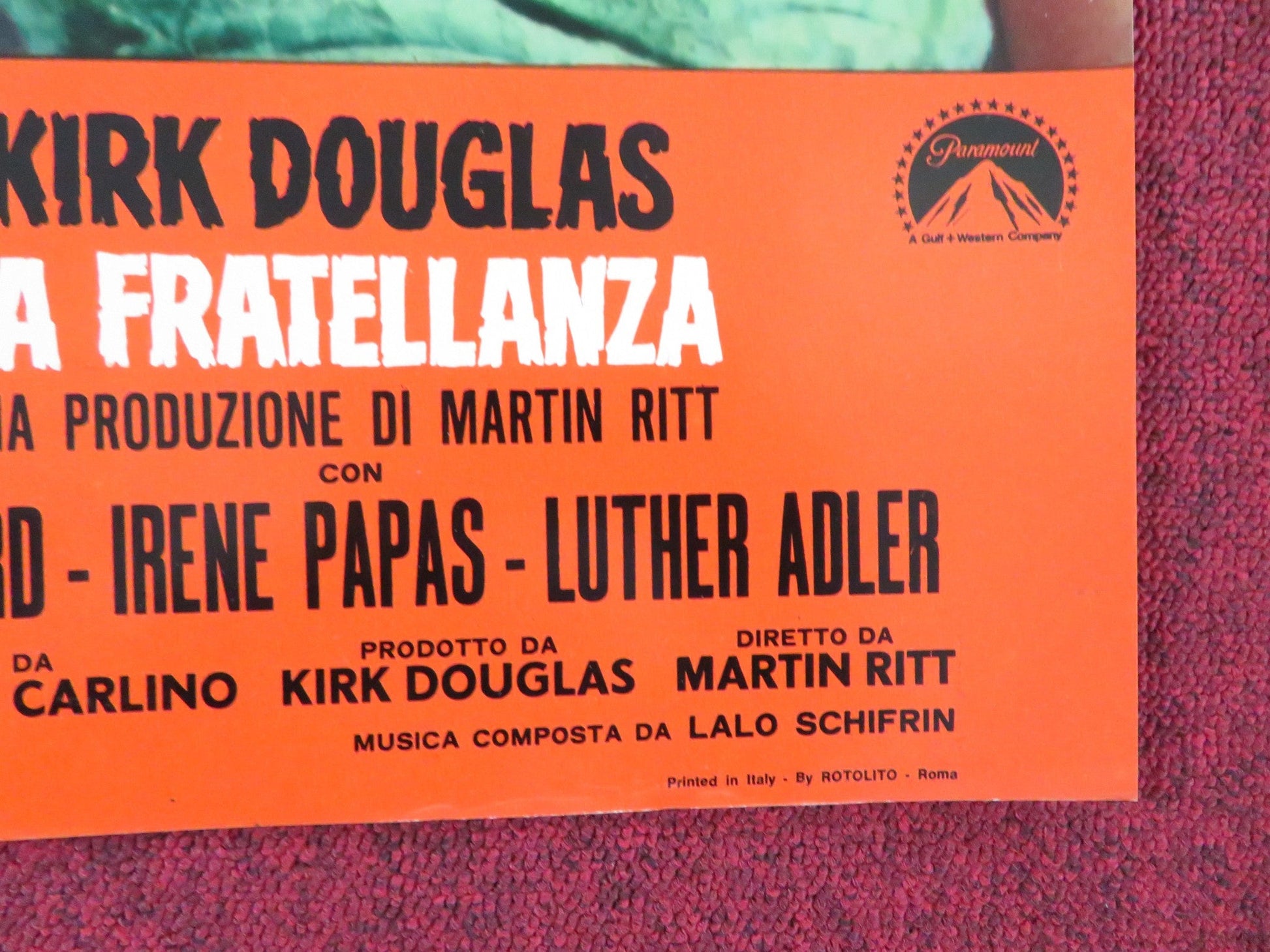 THE BROTHERHOOD - F ITALIAN FOTOBUSTA POSTER KIRK DOUGLAS ALEX CORD 1968 Rendezvous Cinema Movie posters