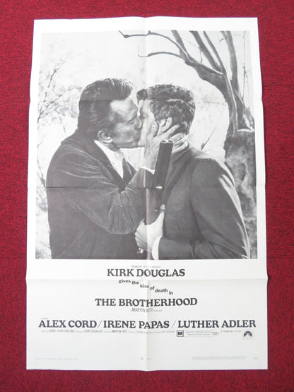 THE BROTHERHOOD FOLDED US ONE SHEET POSTER ALEX CORD IRENE PAPAS 1668 Rendezvous Cinema Movie posters