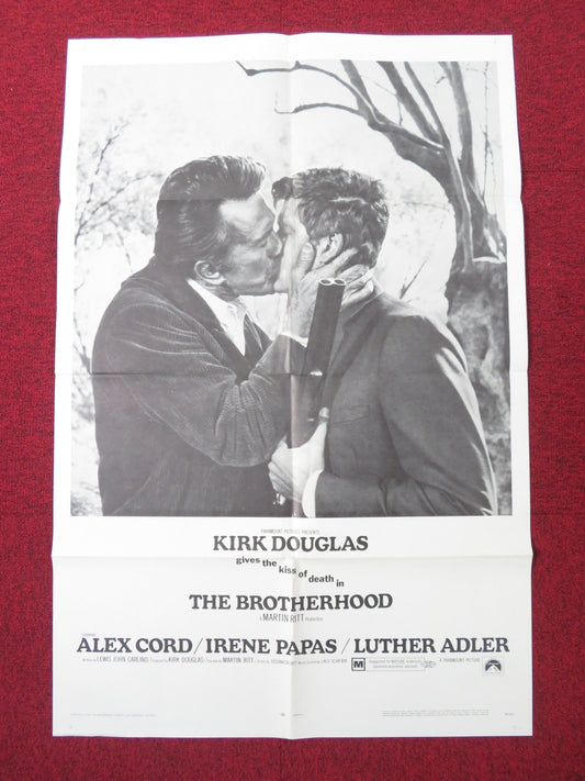 THE BROTHERHOOD FOLDED US ONE SHEET POSTER ALEX CORD IRENE PAPAS 1668 Rendezvous Cinema Movie posters