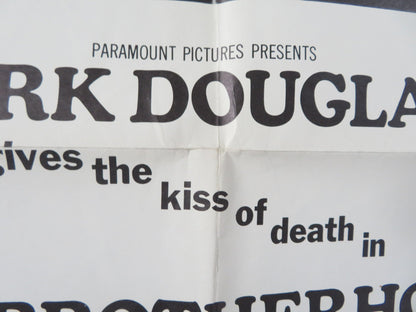 THE BROTHERHOOD FOLDED US ONE SHEET POSTER ALEX CORD IRENE PAPAS 1668 Rendezvous Cinema Movie posters