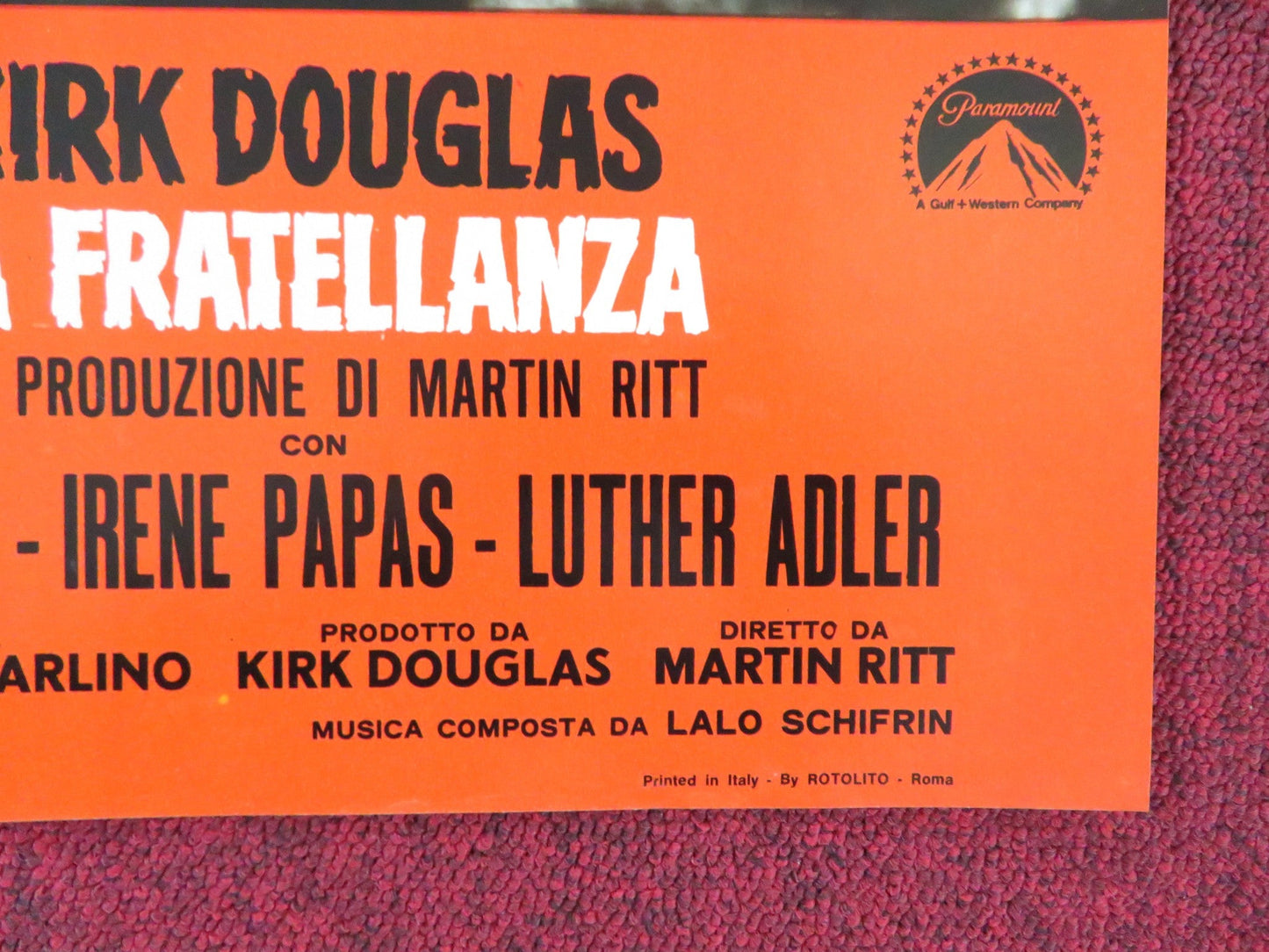 THE BROTHERHOOD - G ITALIAN FOTOBUSTA POSTER KIRK DOUGLAS ALEX CORD 1968 Rendezvous Cinema Movie posters