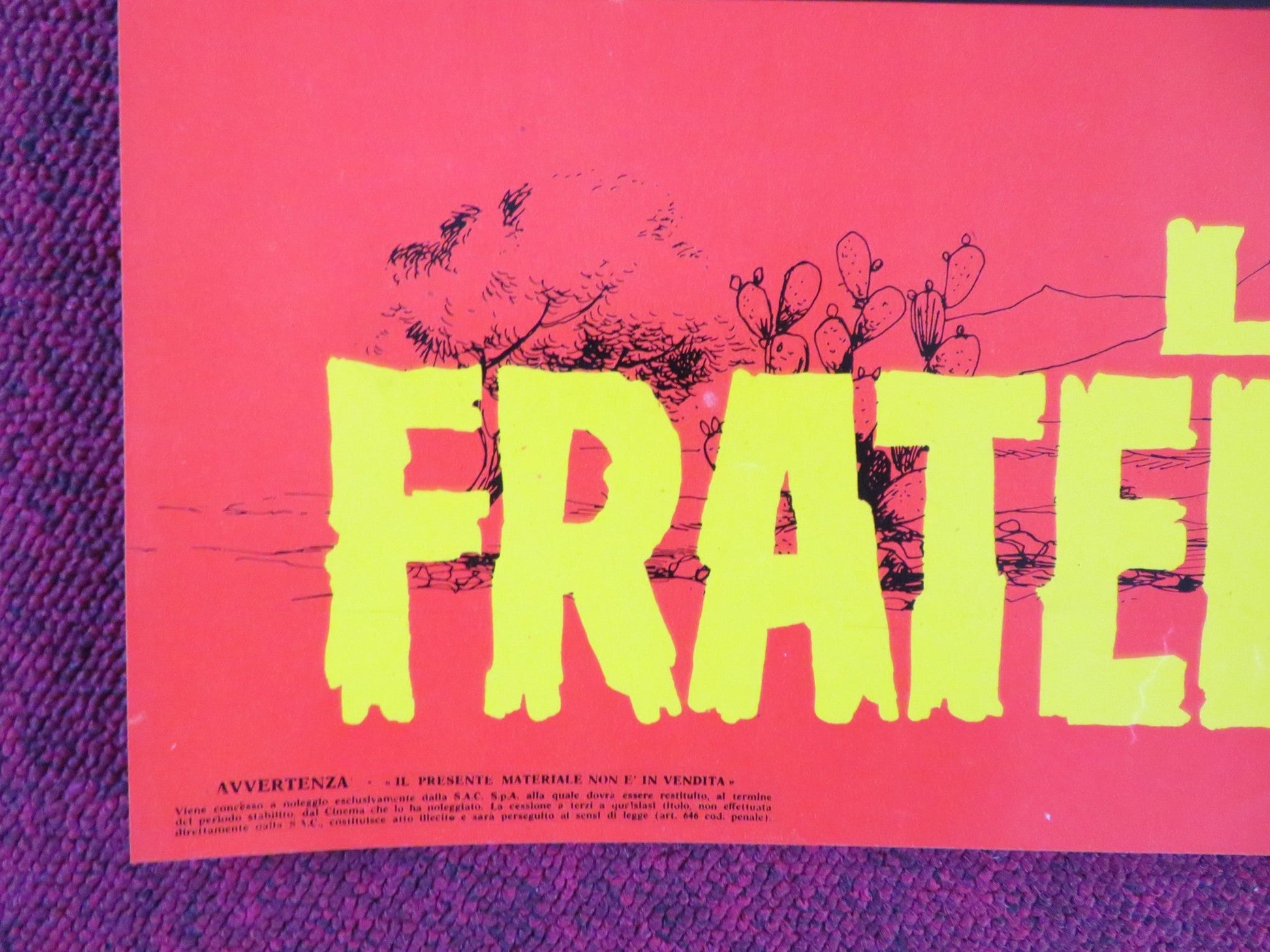 THE BROTHERHOOD - G ITALIAN FOTOBUSTA POSTER KIRK DOUGLAS ALEX CORD 1968 Rendezvous Cinema Movie posters