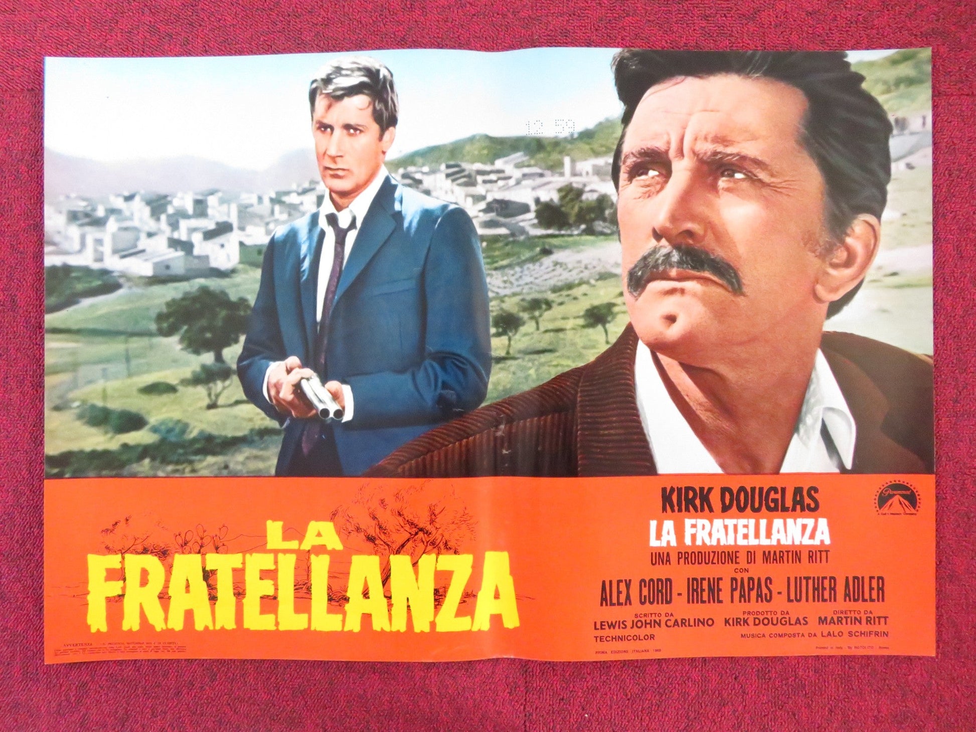 THE BROTHERHOOD - H ITALIAN FOTOBUSTA POSTER KIRK DOUGLAS ALEX CORD 1968 Rendezvous Cinema Movie posters