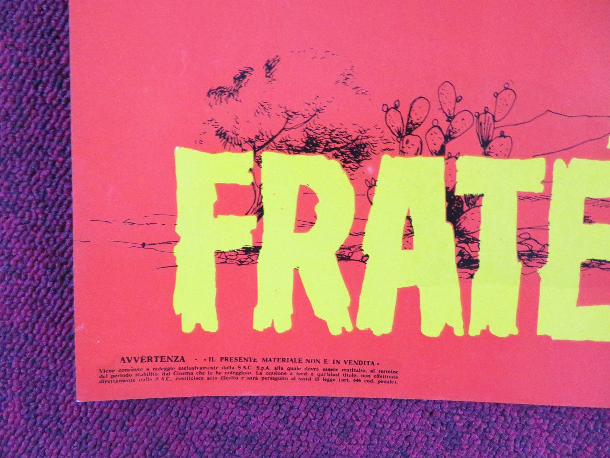 THE BROTHERHOOD - H ITALIAN FOTOBUSTA POSTER KIRK DOUGLAS ALEX CORD 1968 Rendezvous Cinema Movie posters