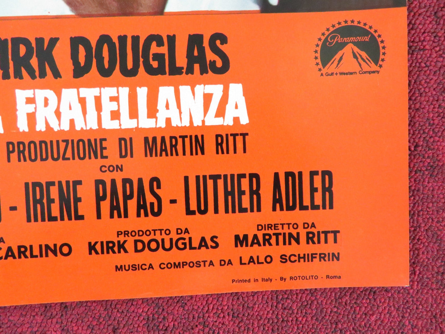 THE BROTHERHOOD - H ITALIAN FOTOBUSTA POSTER KIRK DOUGLAS ALEX CORD 1968 Rendezvous Cinema Movie posters