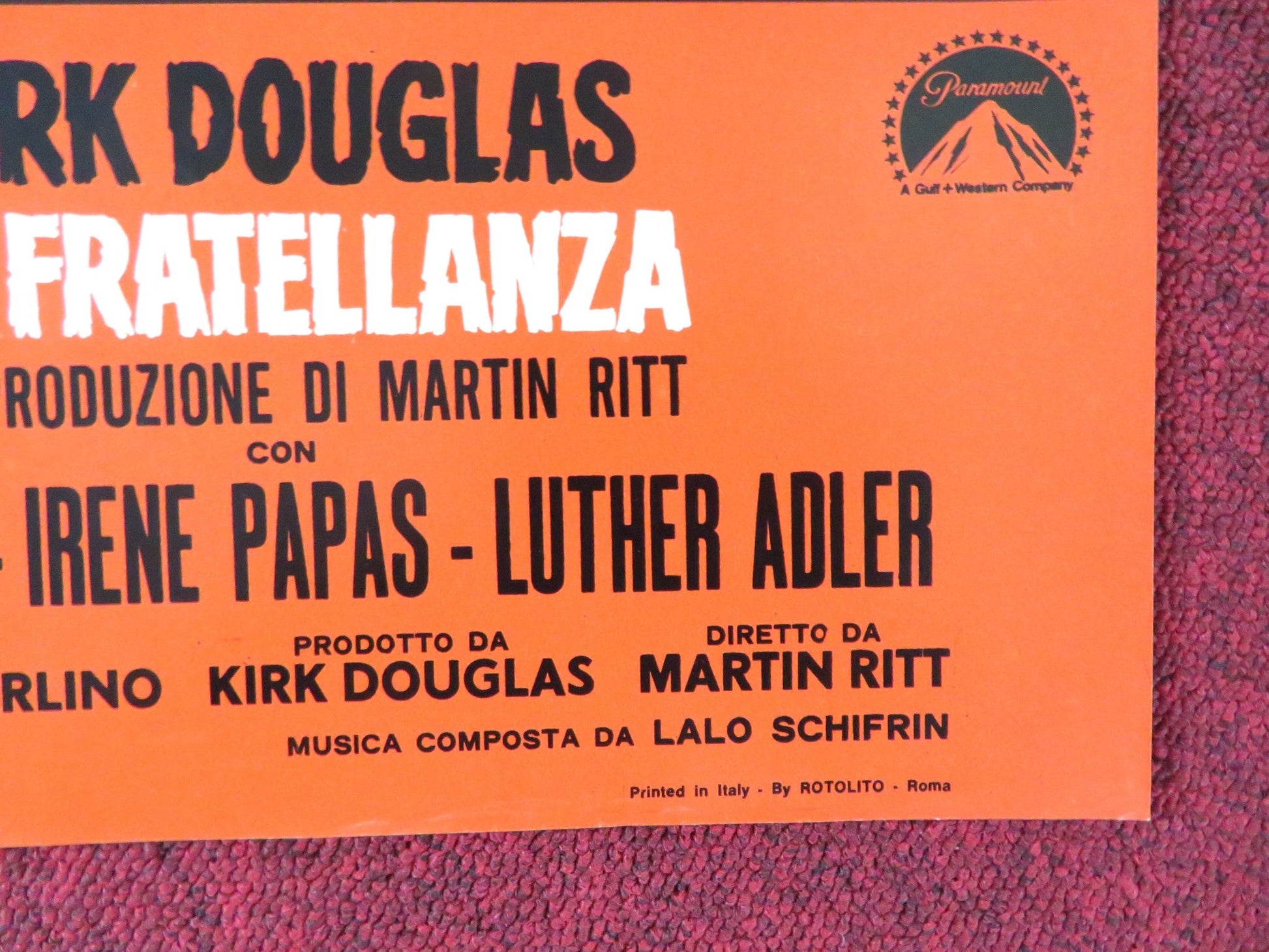 THE BROTHERHOOD - I ITALIAN FOTOBUSTA POSTER KIRK DOUGLAS ALEX CORD 1968 Rendezvous Cinema Movie posters