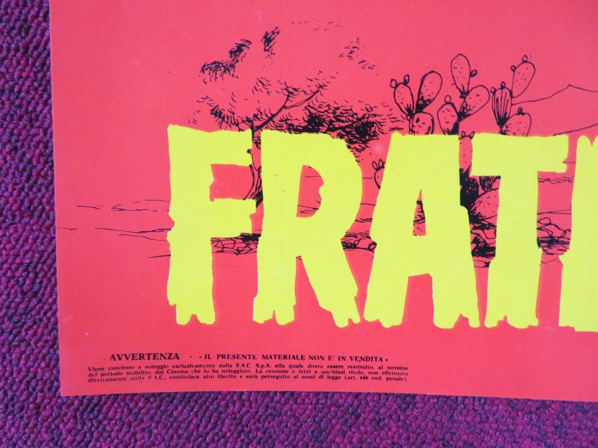 THE BROTHERHOOD - I ITALIAN FOTOBUSTA POSTER KIRK DOUGLAS ALEX CORD 1968 Rendezvous Cinema Movie posters