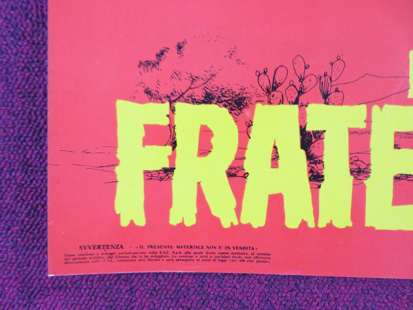 THE BROTHERHOOD - J ITALIAN FOTOBUSTA POSTER KIRK DOUGLAS ALEX CORD 1968 Rendezvous Cinema Movie posters