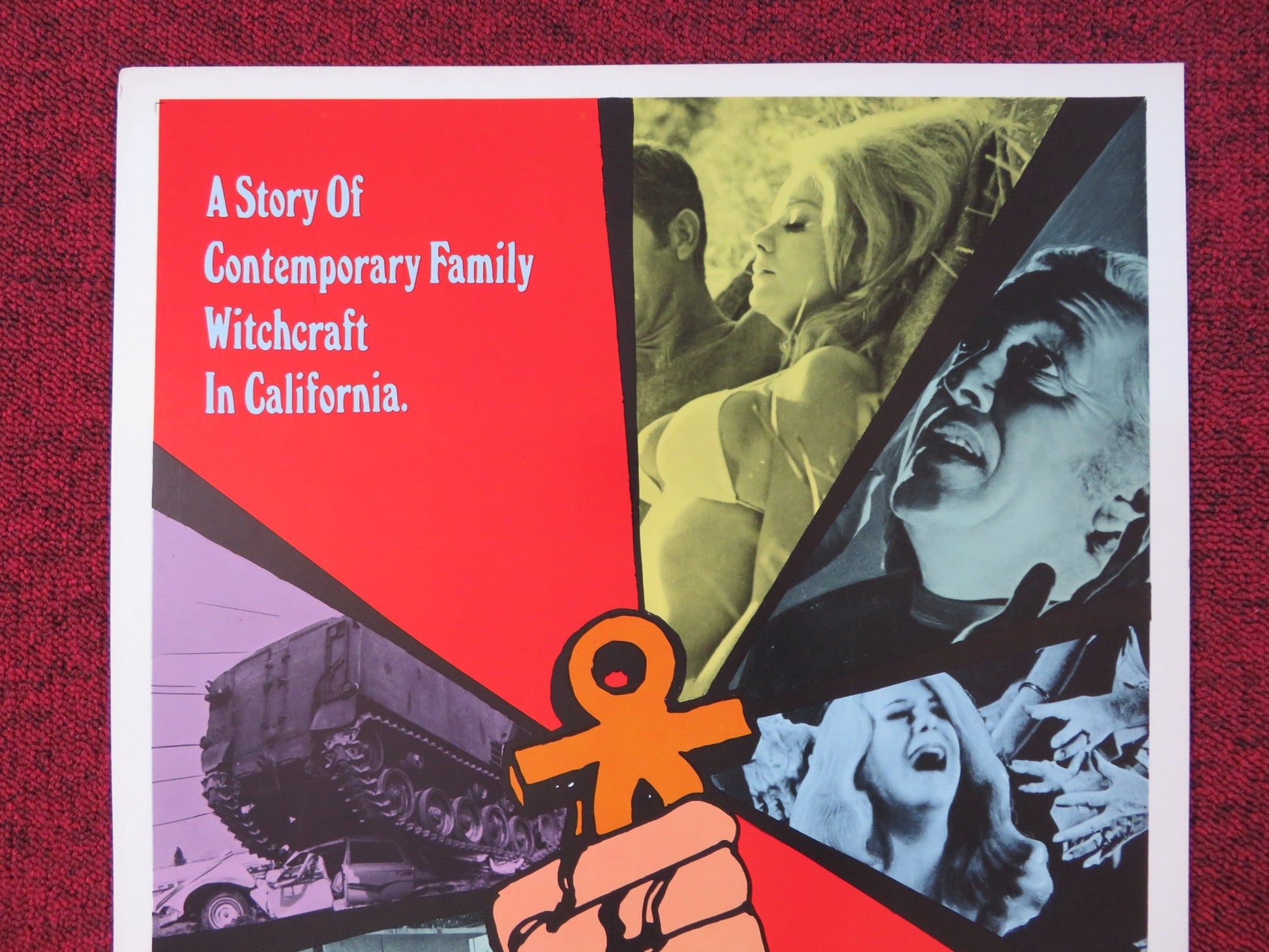 THE BROTHERHOOD OF SATAN US INSERT (14"x 36") POSTER STROTHER MARTIN 1971 Rendezvous Cinema Movie posters