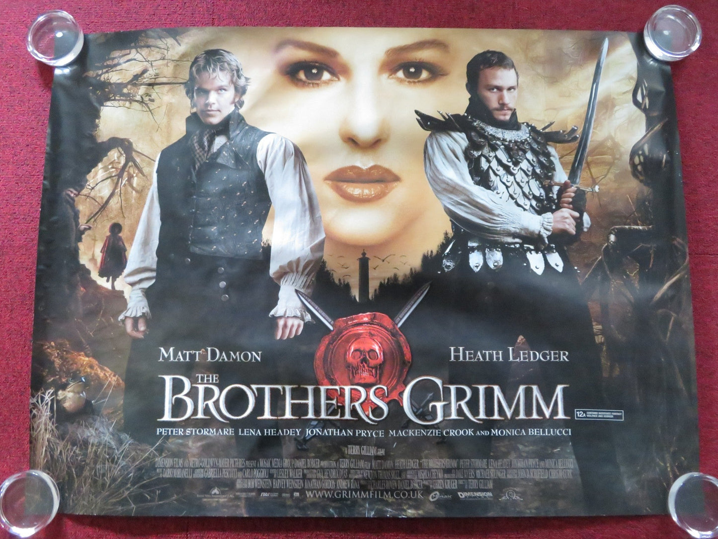 THE BROTHERS GRIMM UK QUAD (30"x 40") ROLLED POSTER MATT DAMON HEATH LEDGER 2005 Rendezvous Cinema Movie posters