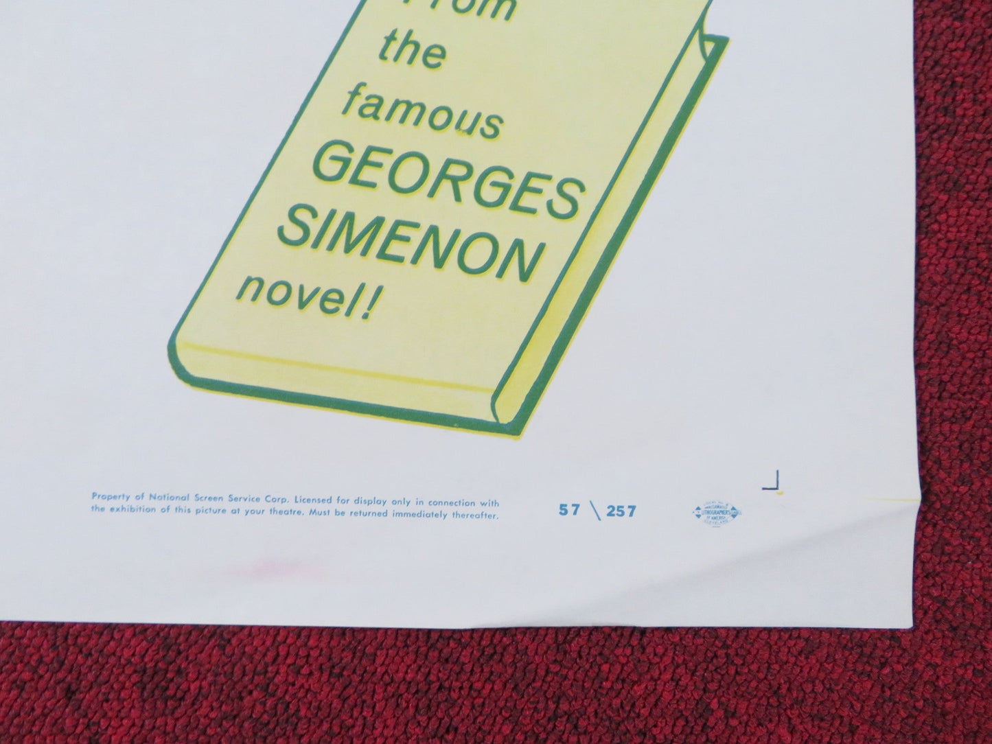 THE BROTHERS RICO FOLDED US ONE SHEET POSTER RICHARD CONTE DIANNE FOSTER 1957 Rendezvous Cinema Movie posters