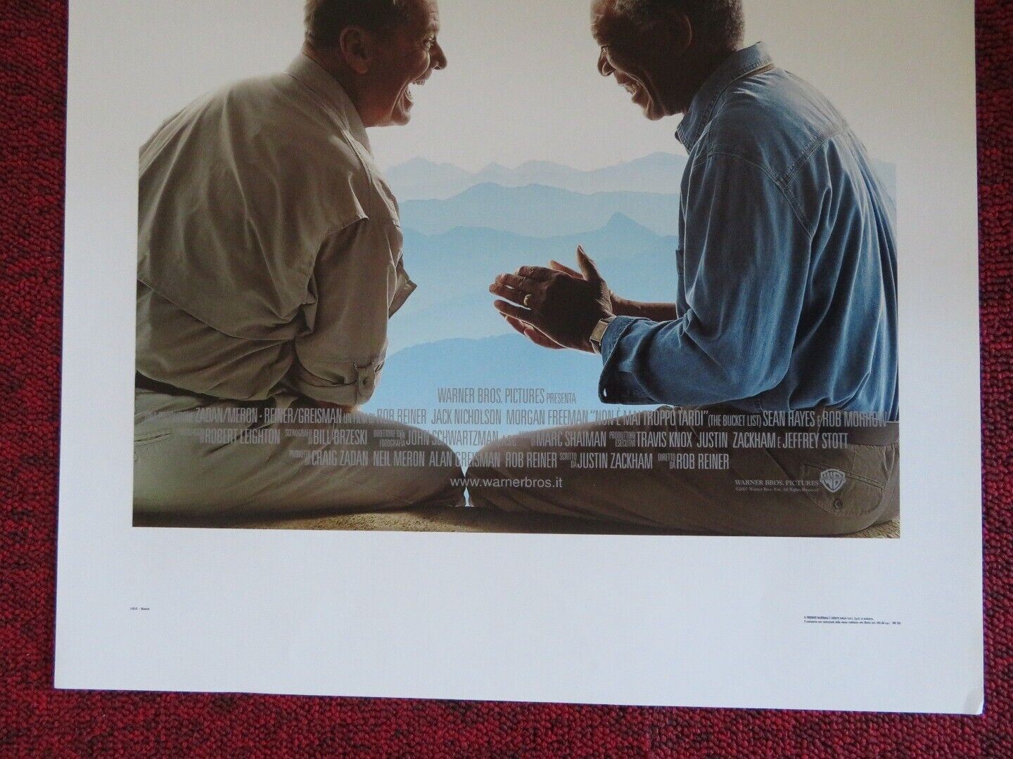 THE BUCKET LIST ITALIAN LOCANDINA (27.5"x13") POSTER JACK NICHOLSON 2007 - Rendezvous Cinema