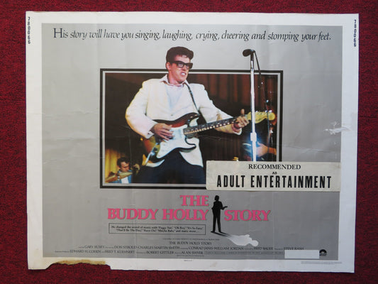 THE BUDDY HOLLY STORY US HALF SHEET (22"x 28") POSTER GARY BUSEY DON STROUD 1978 Rendezvous Cinema Movie posters
