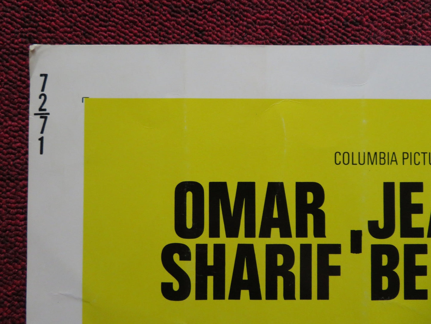 THE BURGLARS! US HALF SHEET (22"x 28") POSTER OMAR SHARIF DYAN CANNON 1972 Rendezvous Cinema Movie posters