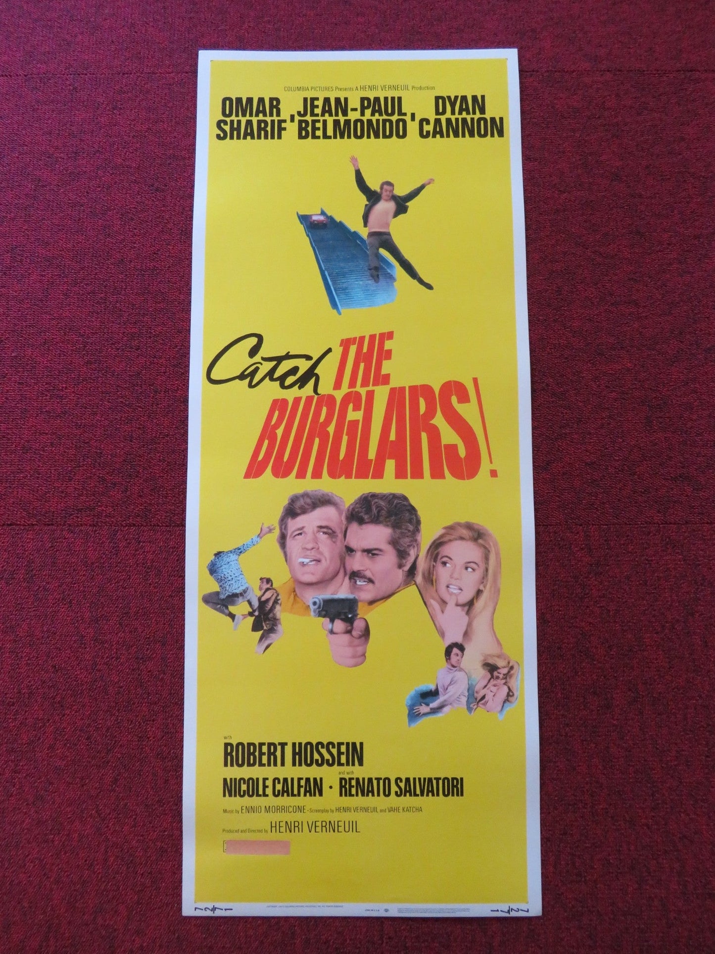 THE BURGLARS US INSERT (14"x 36") POSTER OMAR SHARIF DYAN CANNON 1972 Rendezvous Cinema Movie posters