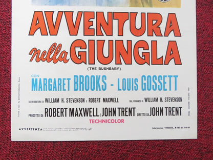 THE BUSHBABY ITALIAN LOCANDINA POSTER MARGARET BROOKS LOUIS GOSSETT 1969 Rendezvous Cinema Movie posters