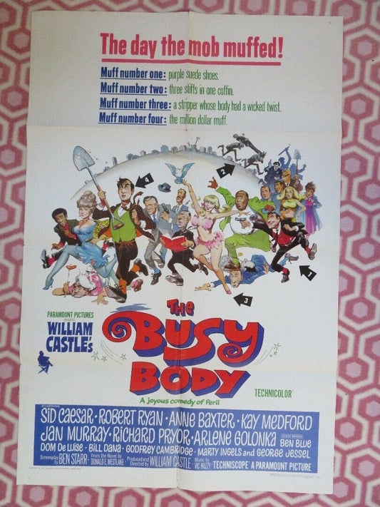 THE BUSY BODY US ONE SHEET POSTER WILLIAM CASTLE 1967 - Rendezvous Cinema