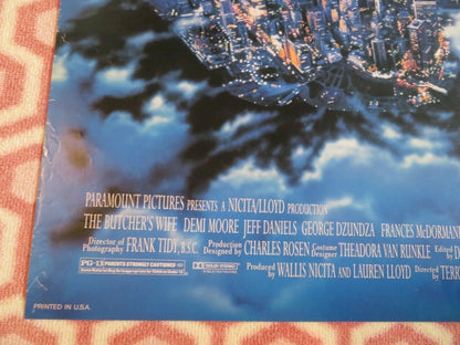 THE BUTCHER'S WIFE US ONE SHEET ROLLED POSTER DEMI MOORE JEFF DANIELS 1991 Movie posters