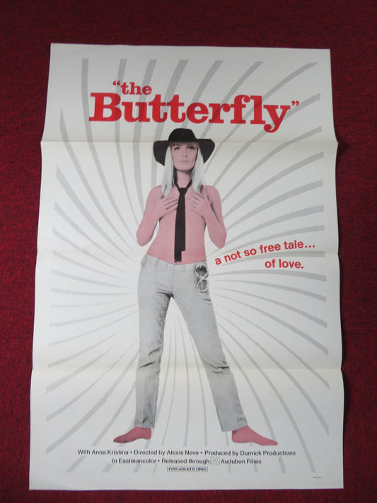THE BUTTERFLY US TRI FOLDED ONE SHEET ROLLED POSTER ANNA KRISTINA L. BAUER 1970 Rendezvous Cinema Movie posters