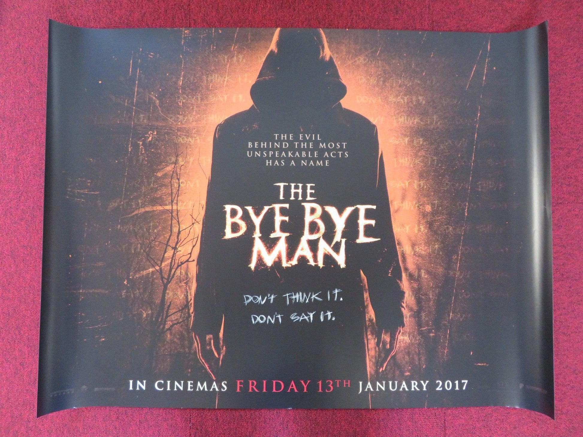THE BYE BYE MAN UK QUAD (30"x 40") ROLLED POSTER DOUGLAS SMITH 2017 Rendezvous Cinema Movie posters