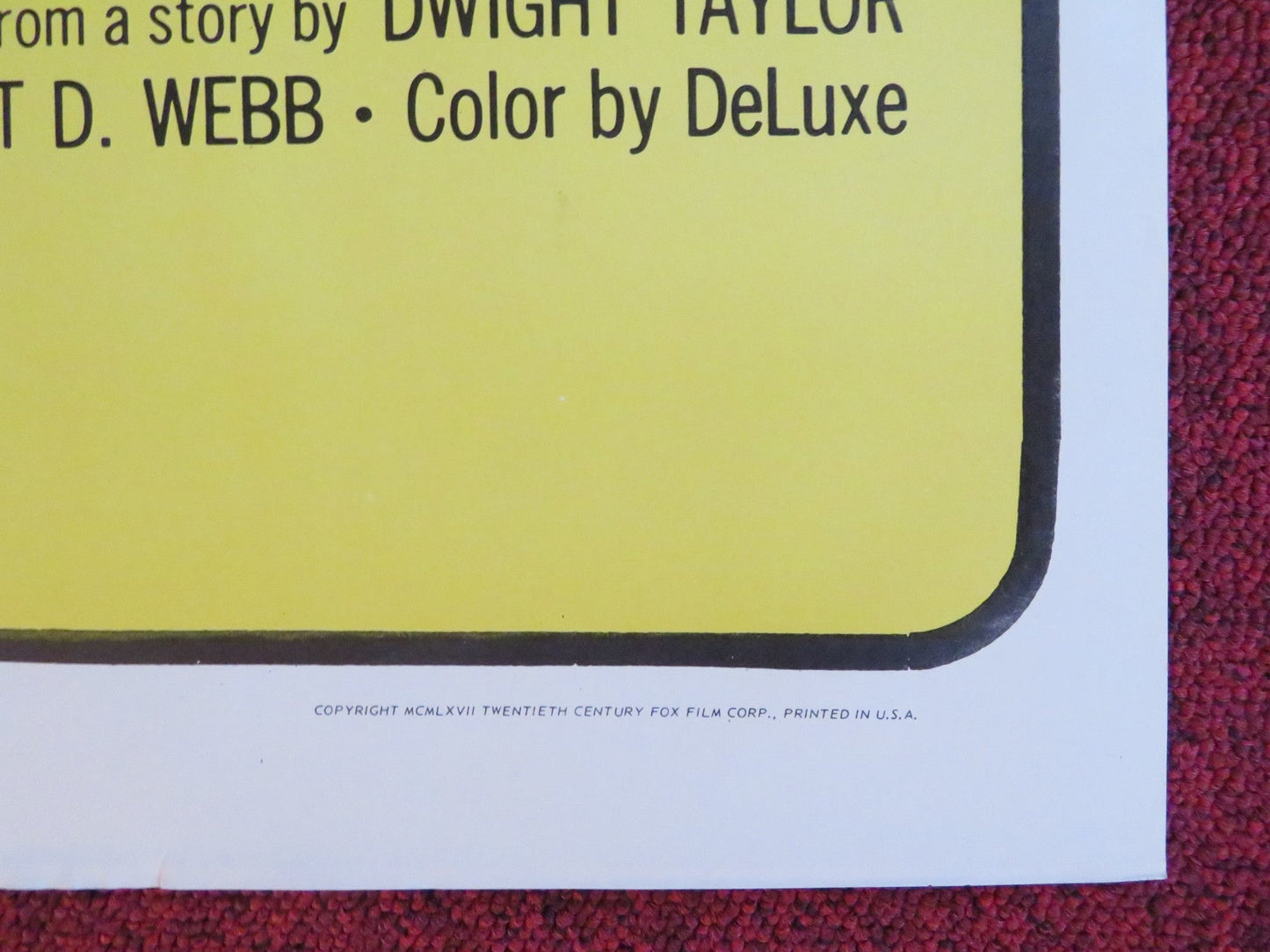 THE CAPE TOWN AFFAIR FOLDED US ONE SHEET POSTER JAMES BROLIN CLAIRE TREVOR 1967 Rendezvous Cinema Movie posters