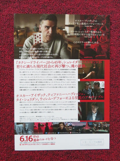 THE CARD COUNTER JAPANESE CHIRASHI (B5) POSTER OSCAR ISAAC 2021 Rendezvous Cinema Movie posters