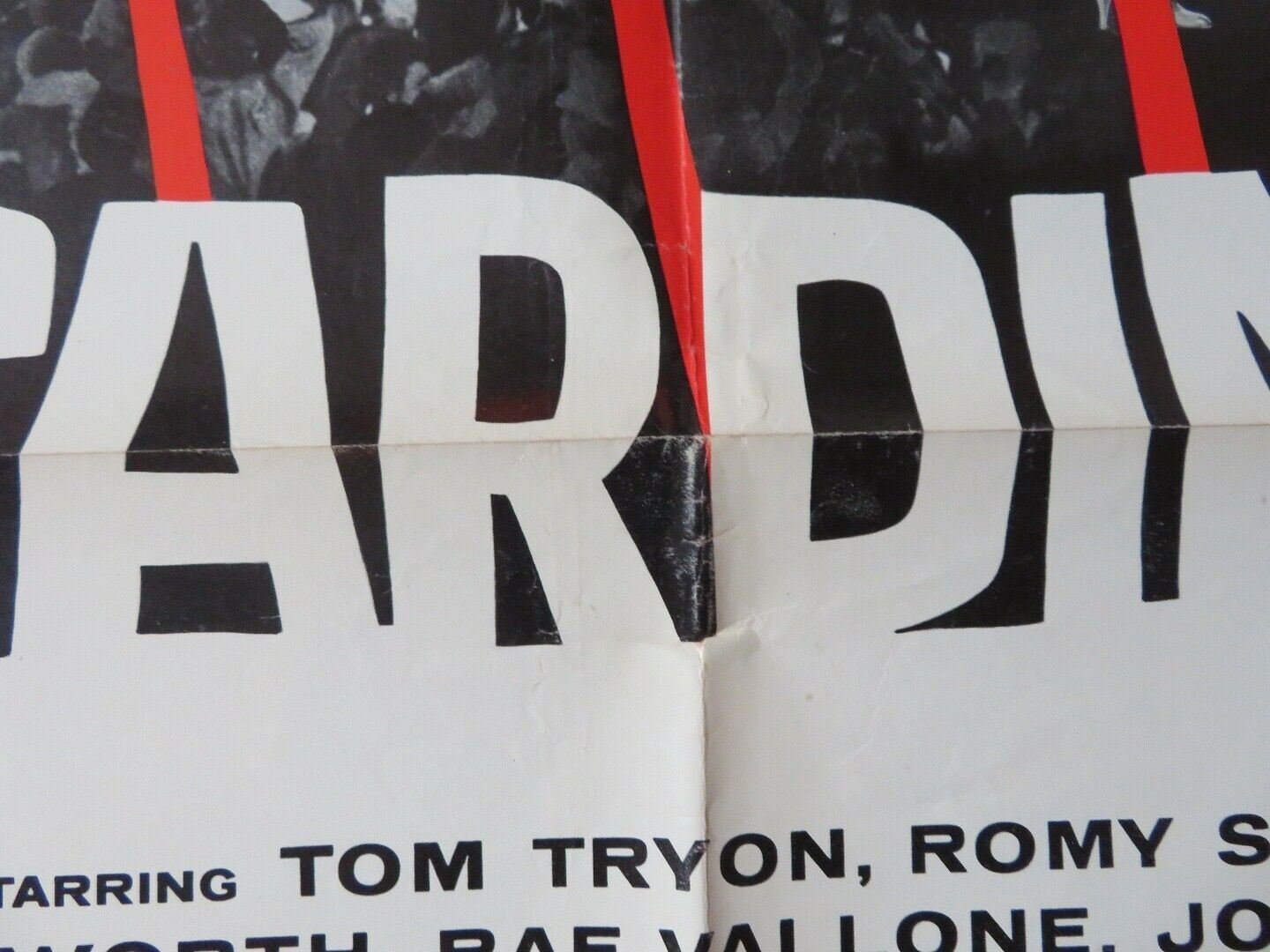 THE CARDINAL FOLDED US ONE SHEET POSTER TOM TRYON ROMY SCHNEIDER 1964 - Rendezvous Cinema