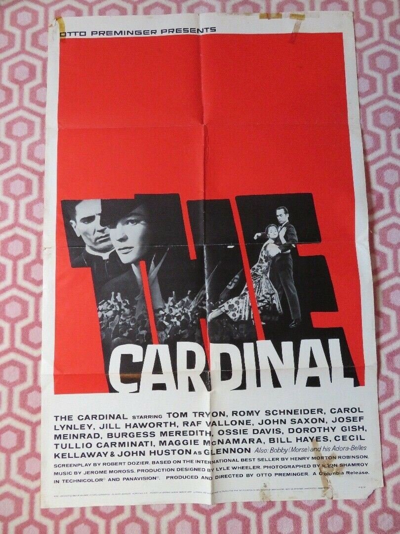 THE CARDINAL FOLDED US ONE SHEET POSTER TOM TRYON ROMY SCHNEIDER 1964 - Rendezvous Cinema