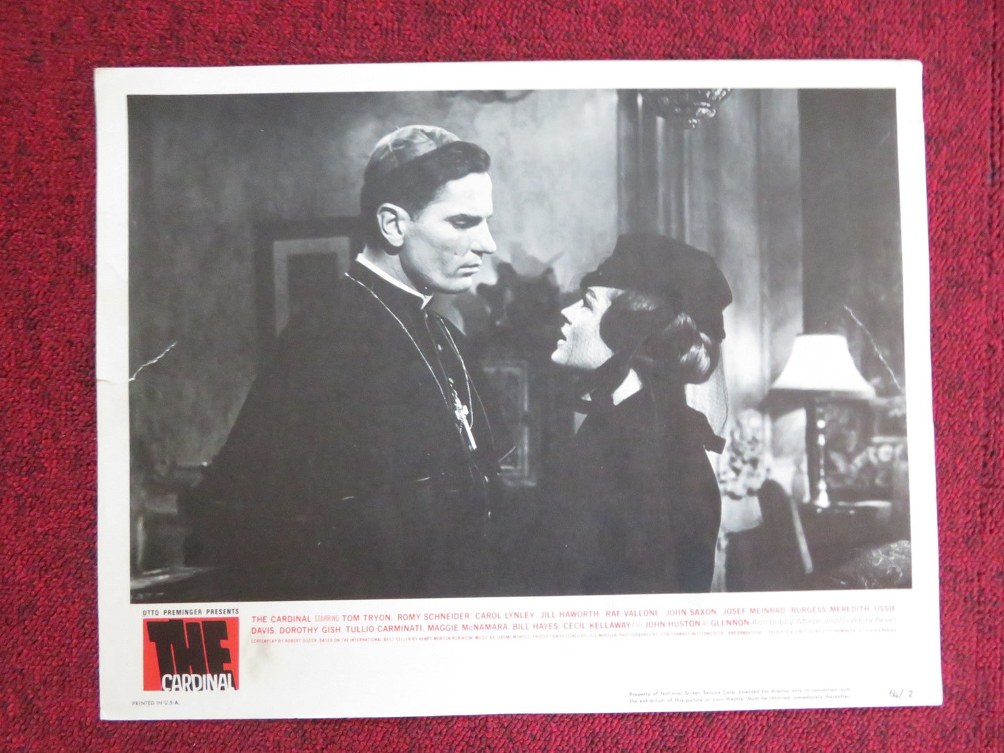 THE CARDINAL US LOBBY CARD FULL SET TOM TRYON CAROL LYNLEY 1963 Rendezvous Cinema Movie posters