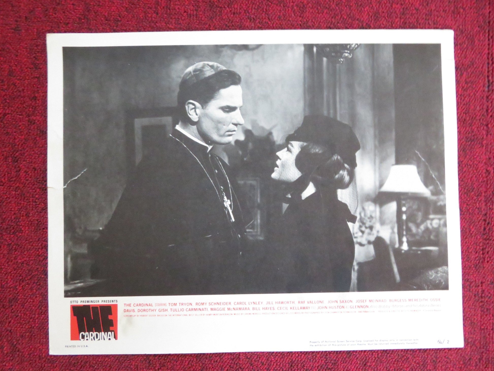 THE CARDINAL US LOBBY CARD FULL SET TOM TRYON CAROL LYNLEY 1963 Rendezvous Cinema Movie posters