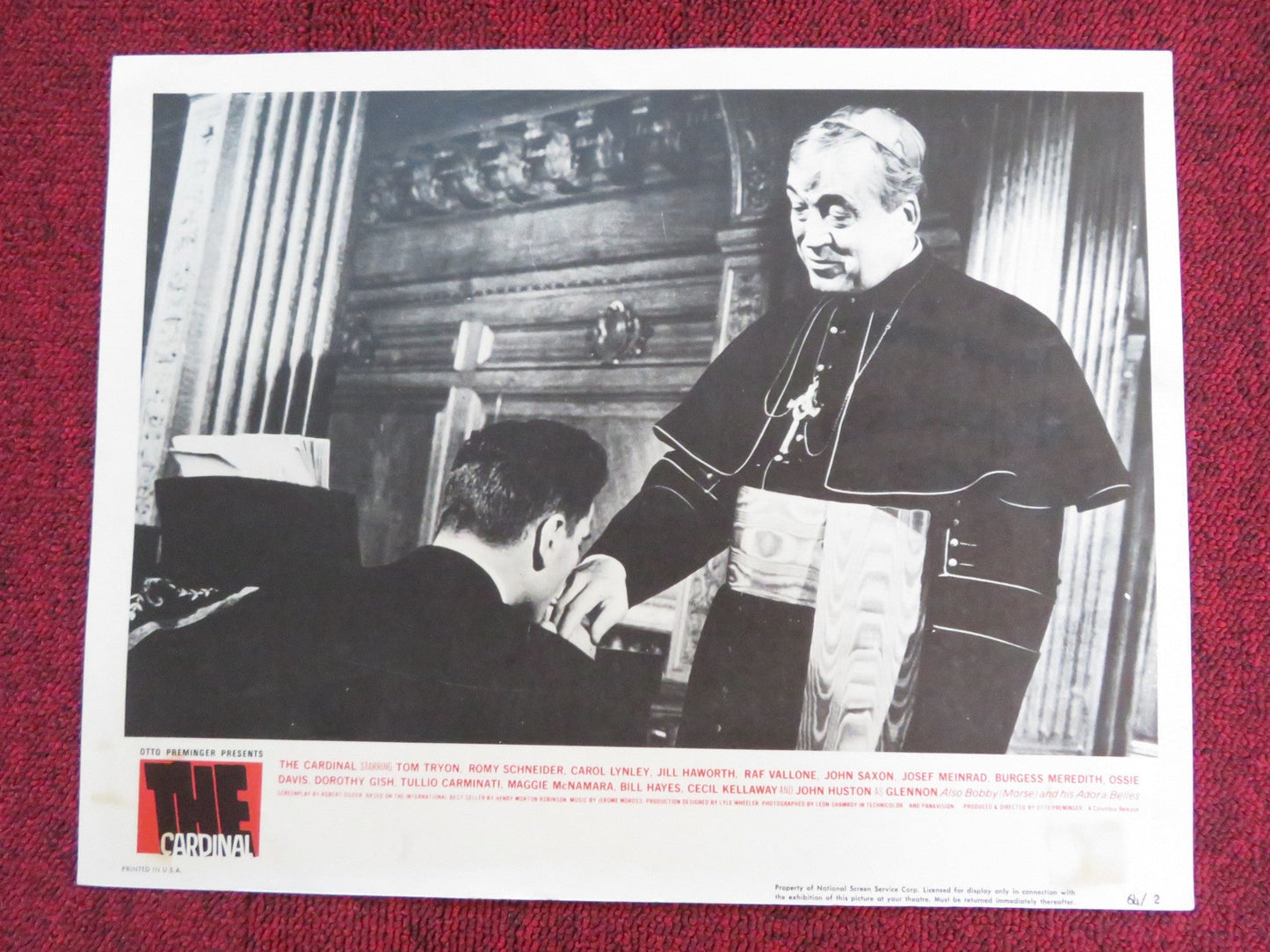THE CARDINAL US LOBBY CARD FULL SET TOM TRYON CAROL LYNLEY 1963 Rendezvous Cinema Movie posters