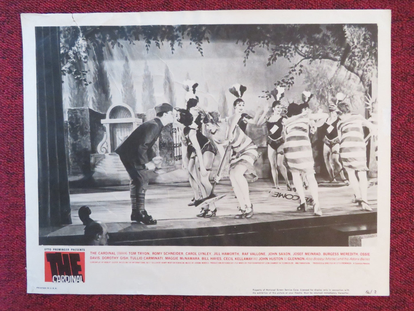 THE CARDINAL US LOBBY CARD FULL SET TOM TRYON CAROL LYNLEY 1963 Rendezvous Cinema Movie posters