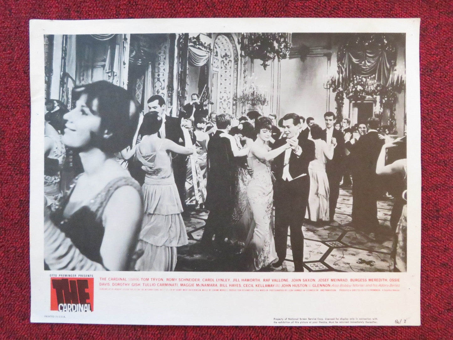 THE CARDINAL US LOBBY CARD FULL SET TOM TRYON CAROL LYNLEY 1963 Rendezvous Cinema Movie posters