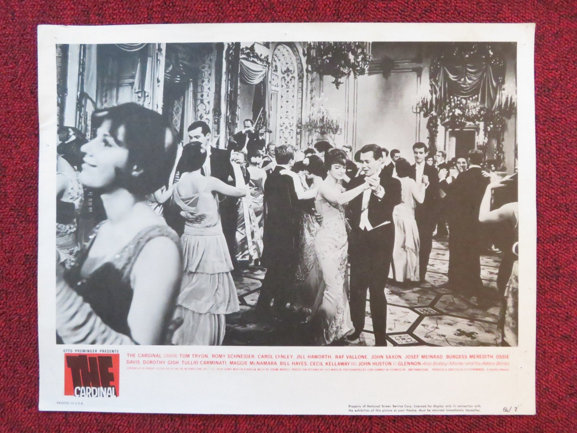 THE CARDINAL US LOBBY CARD FULL SET TOM TRYON CAROL LYNLEY 1963 Rendezvous Cinema Movie posters