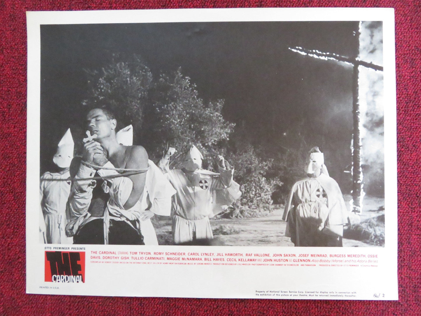 THE CARDINAL US LOBBY CARD FULL SET TOM TRYON CAROL LYNLEY 1963 Rendezvous Cinema Movie posters